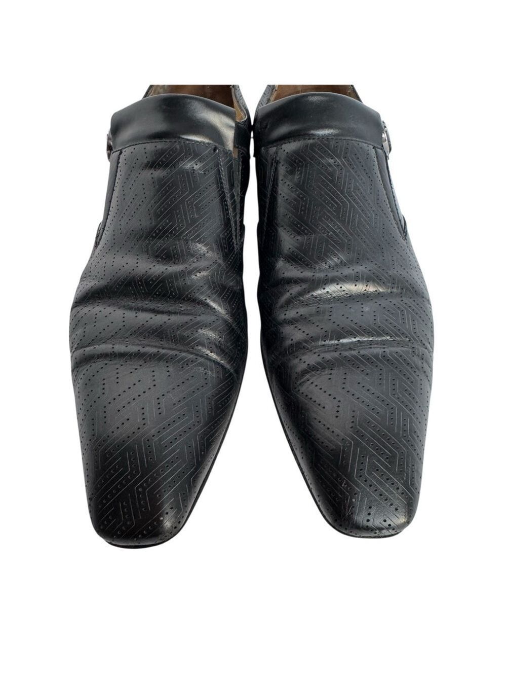 Cesare Paciotti Monk Strap Dress Shoes Mens 10 Black Leather Italy Y2K 2000s